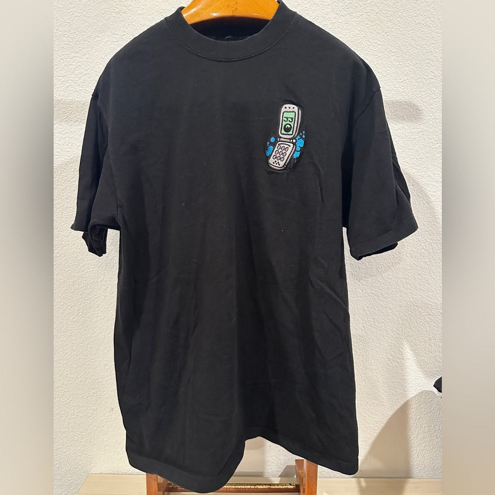 Empyre Flip Phone‎ Embroidered Black T-shirt